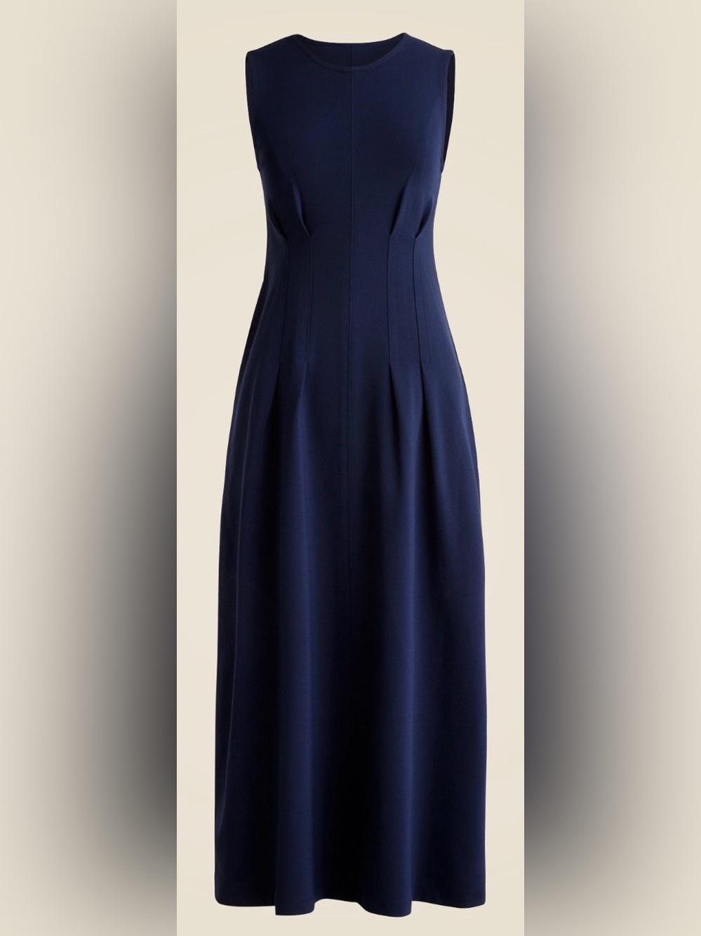 J.Crew Nadia Navy A-Line Midi Dress In Ponte Knit